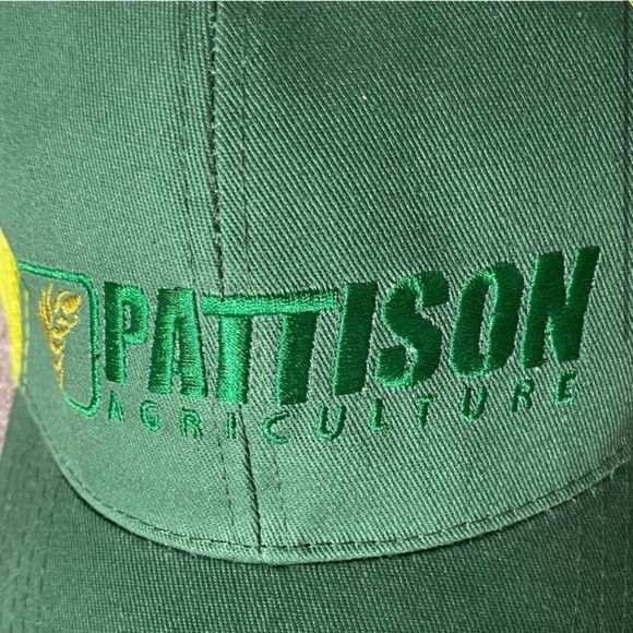 5/$25 Yellow Green Pattinson Agriculture Mesh Back Snap Back Hat - Picture 2 of 11
